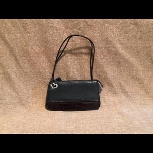 Brighton Black and Brown Leather Mini Handbag